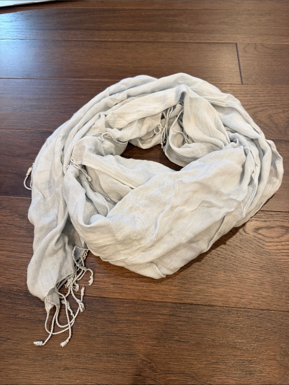 Shawl Smith London Light Blue Scarf with Fringe